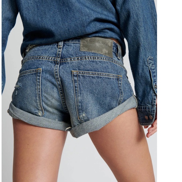 Free People One teaspoon Bandits Low-Waist Denim Shorts - Picture 5 of 11